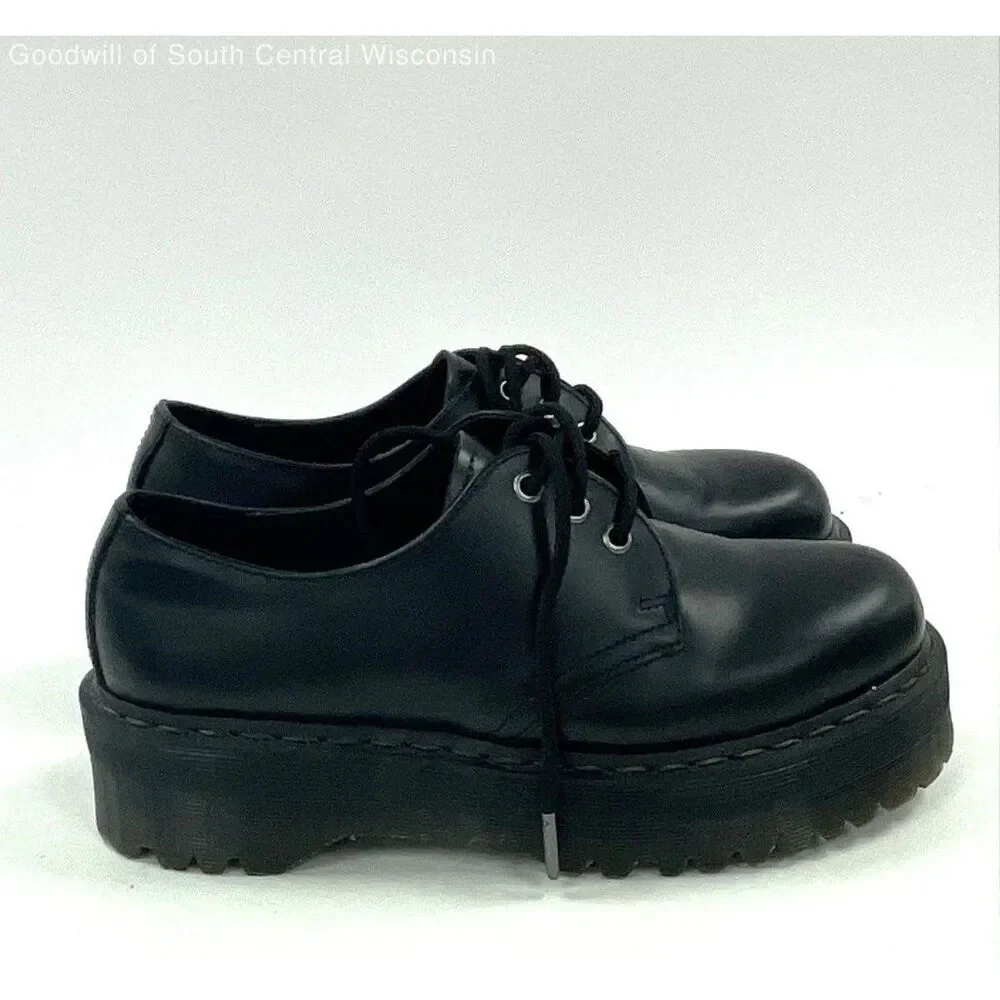 Dr. Martens 1461 Quad platform Oxfords Women’s Black Size 9 ladies